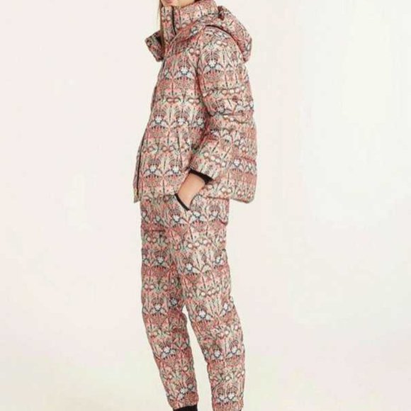 New women's 2 J Crew quilted snow puffer pant in Liberty May nouveau print - Picture 10 of 10